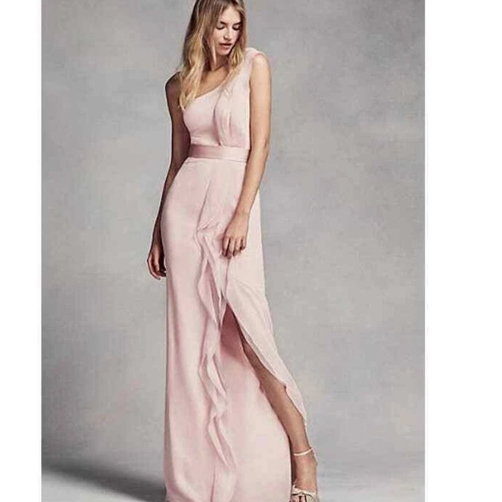 Elegant taupe One-Shoulder Dress